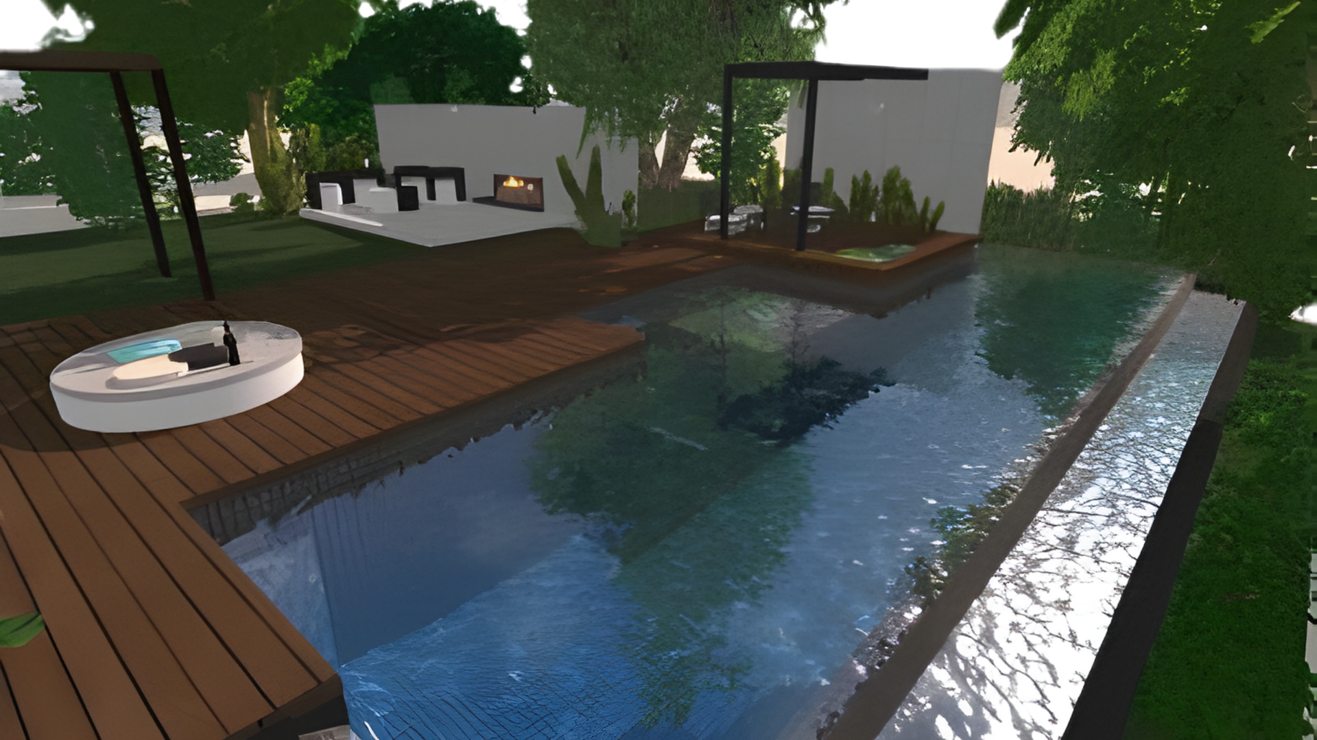 3D pool design rendering for Polk County homeowner