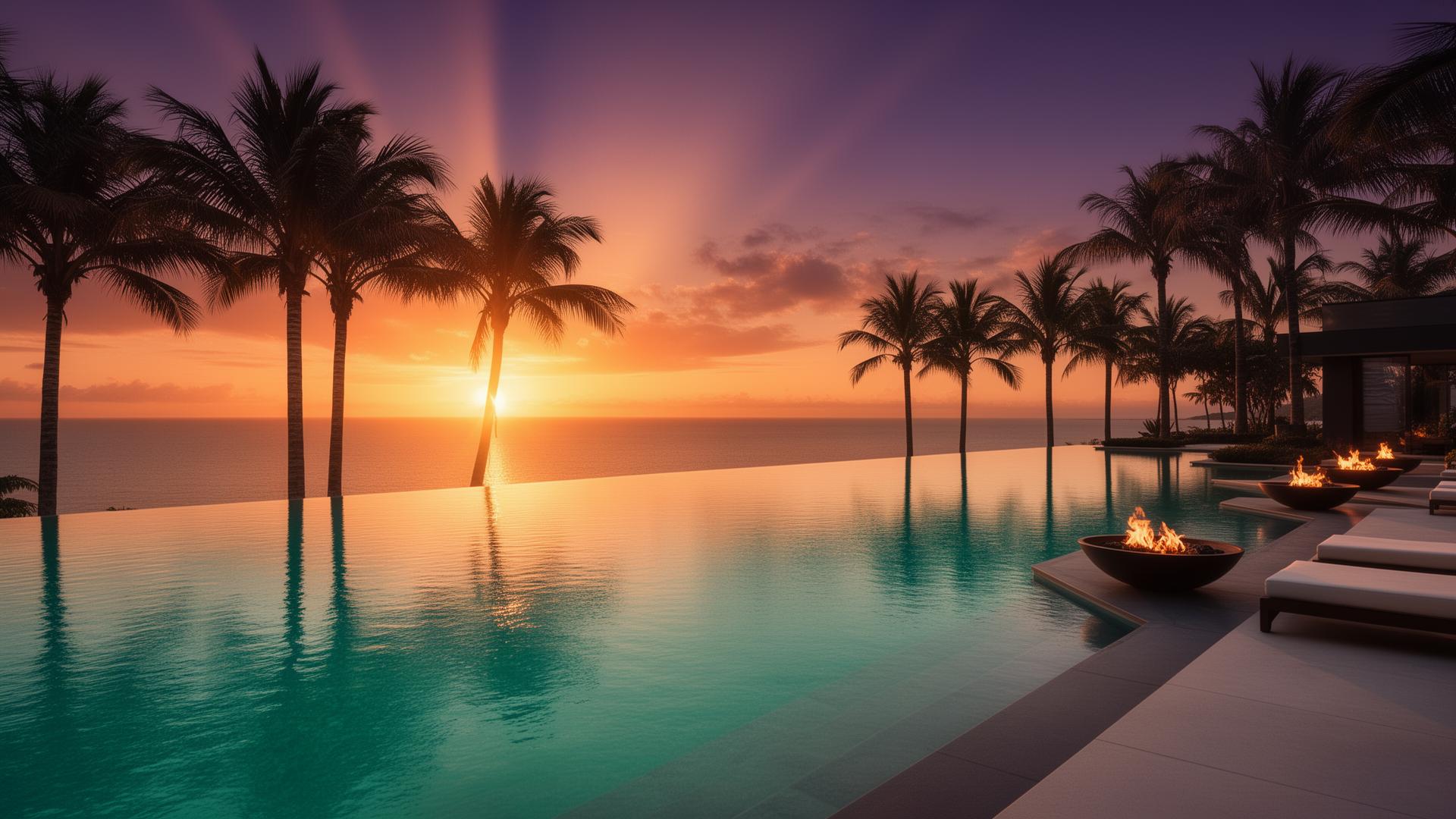 Infinity Edge pool by Luxe Outdoor Construction