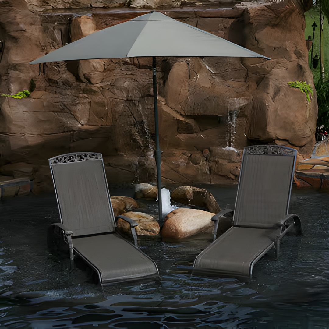 Resort Lagoon pool by Luxe Outdoor Construction