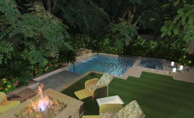 3D pool rendering with outdoor living for Osceola County