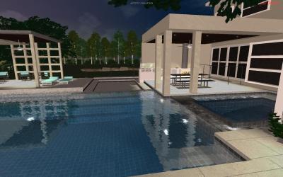 3D pool design render for Saint Cloud backyard