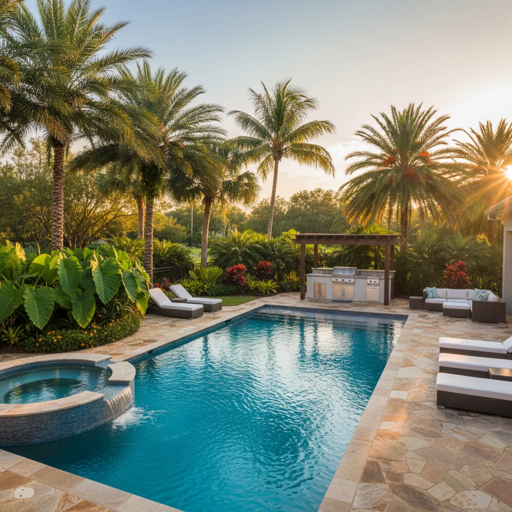 Custom Pool Concept project in Winter Haven, FL by Luxe Outdoor Construction