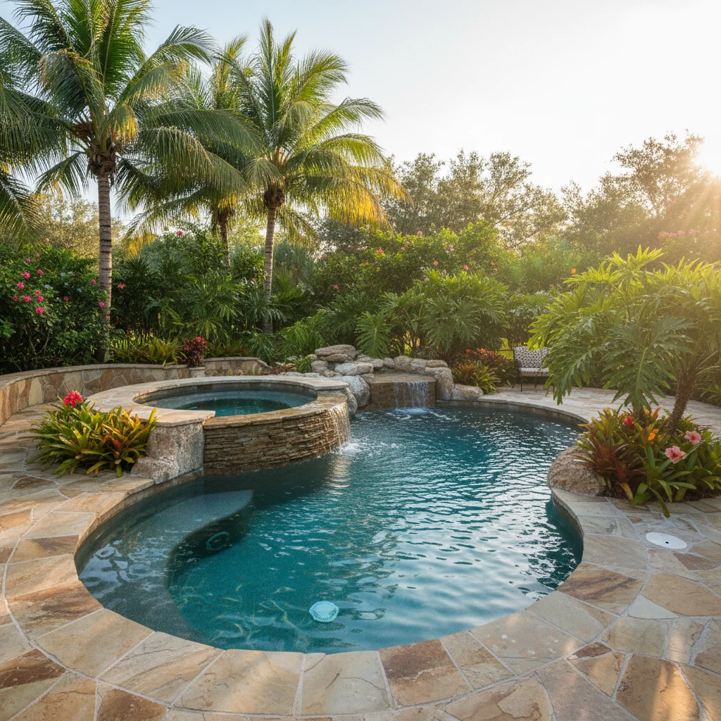 Custom spa shapes and design ideas Florida | Luxe Outdoor Construction