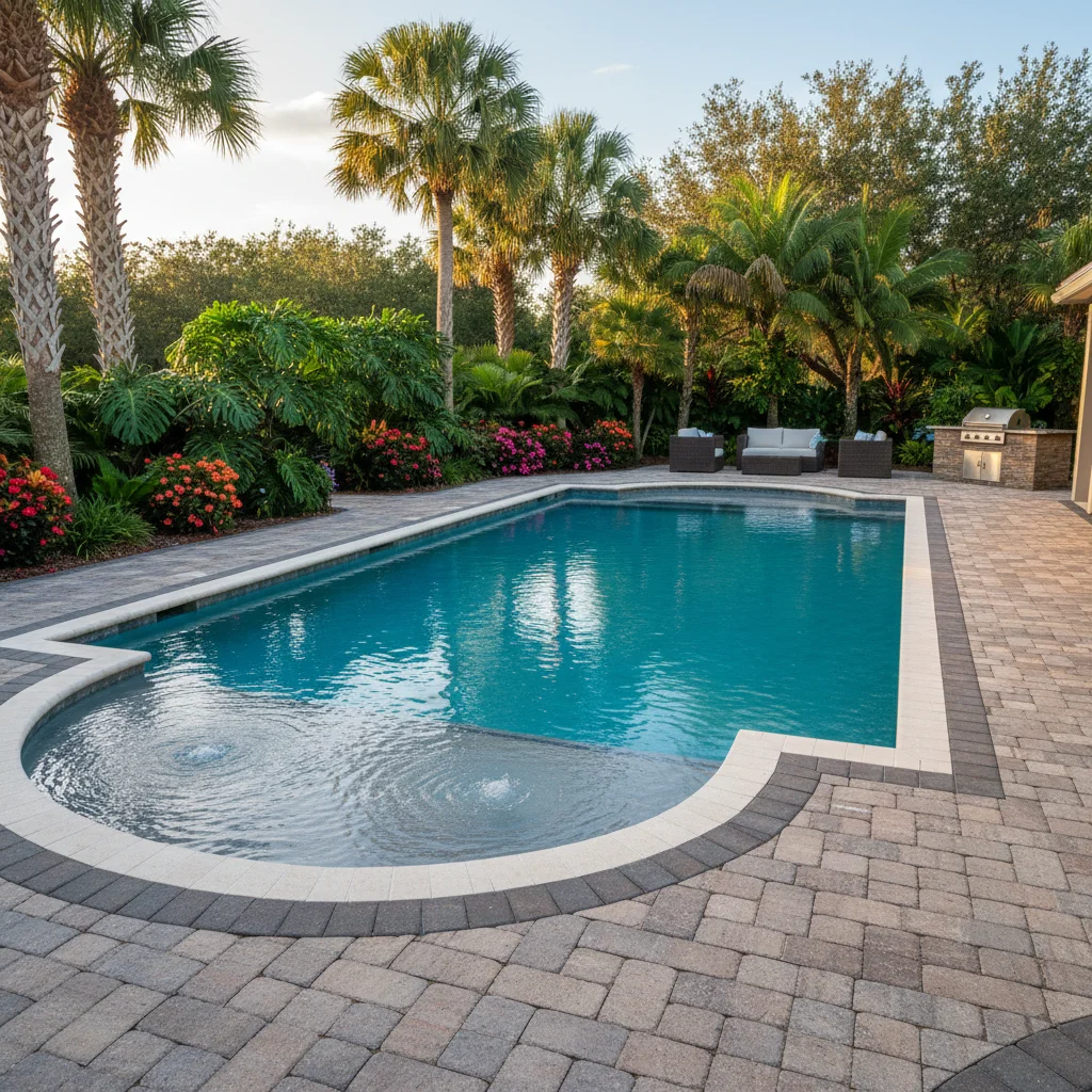 How much does a paver pool deck cost per square foot | Luxe Outdoor Construction