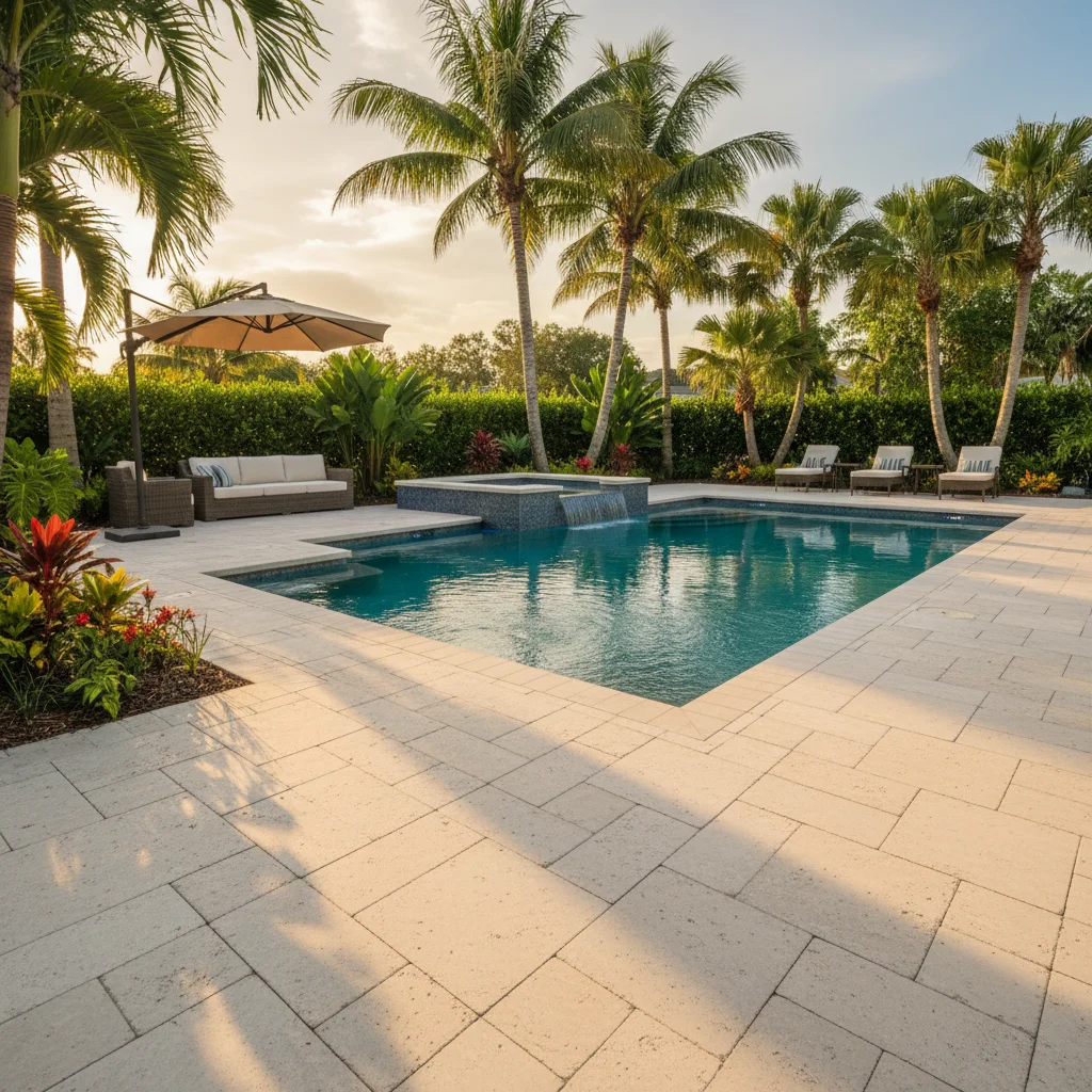 How much does pool deck resurfacing cost in Florida | Luxe Outdoor Construction
