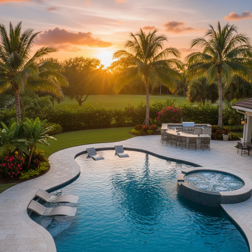 Modern Design project in Auburndale, FL by Luxe Outdoor Construction