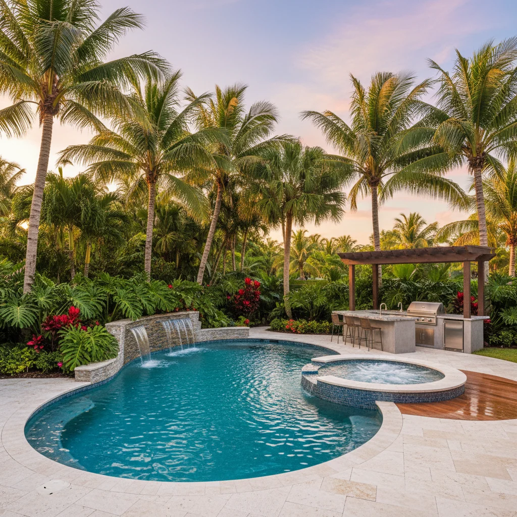 Modern Design project in Cocoa Beach, FL by Luxe Outdoor Construction
