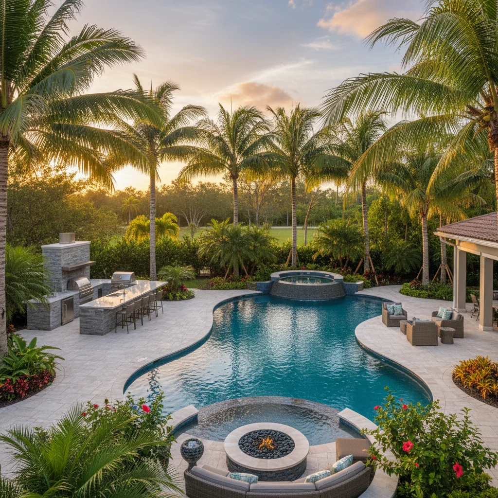 Modern Design project in Davenport, FL by Luxe Outdoor Construction