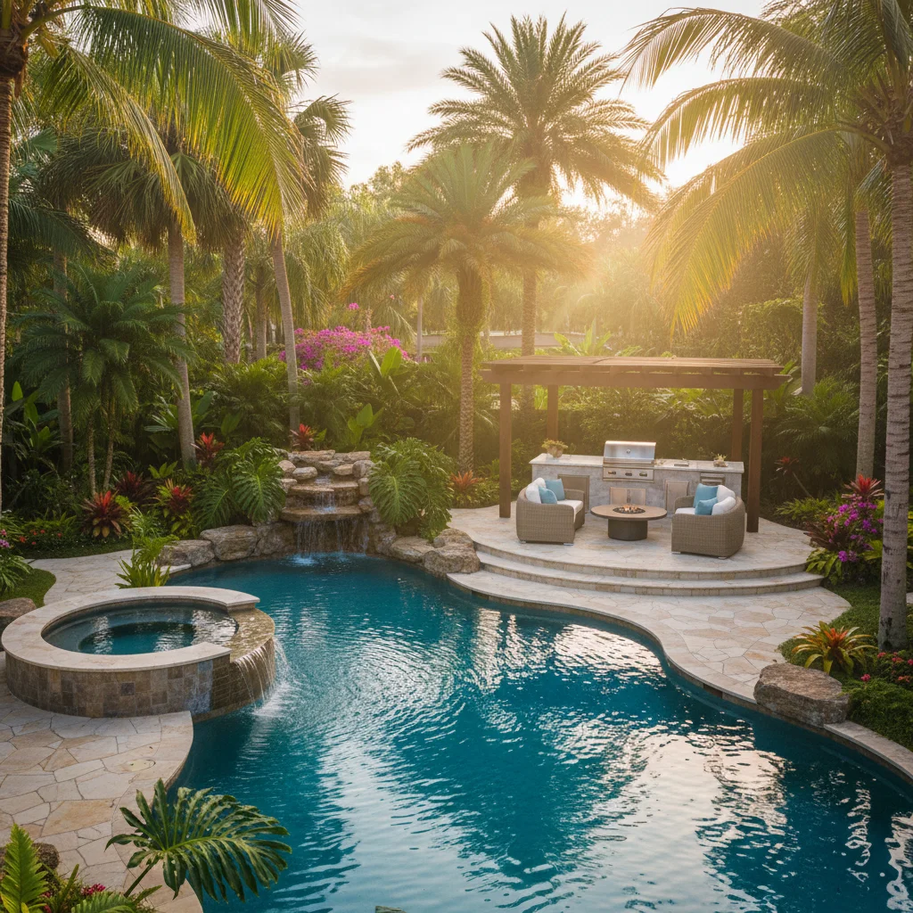 Modern Design project in Horizon West, FL by Luxe Outdoor Construction