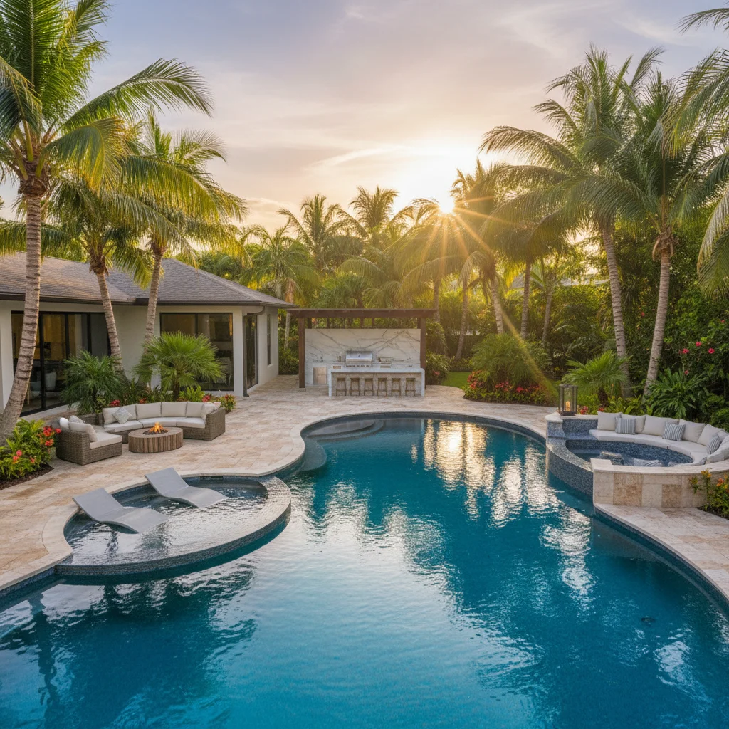 Modern Design project in Lakeland, FL by Luxe Outdoor Construction