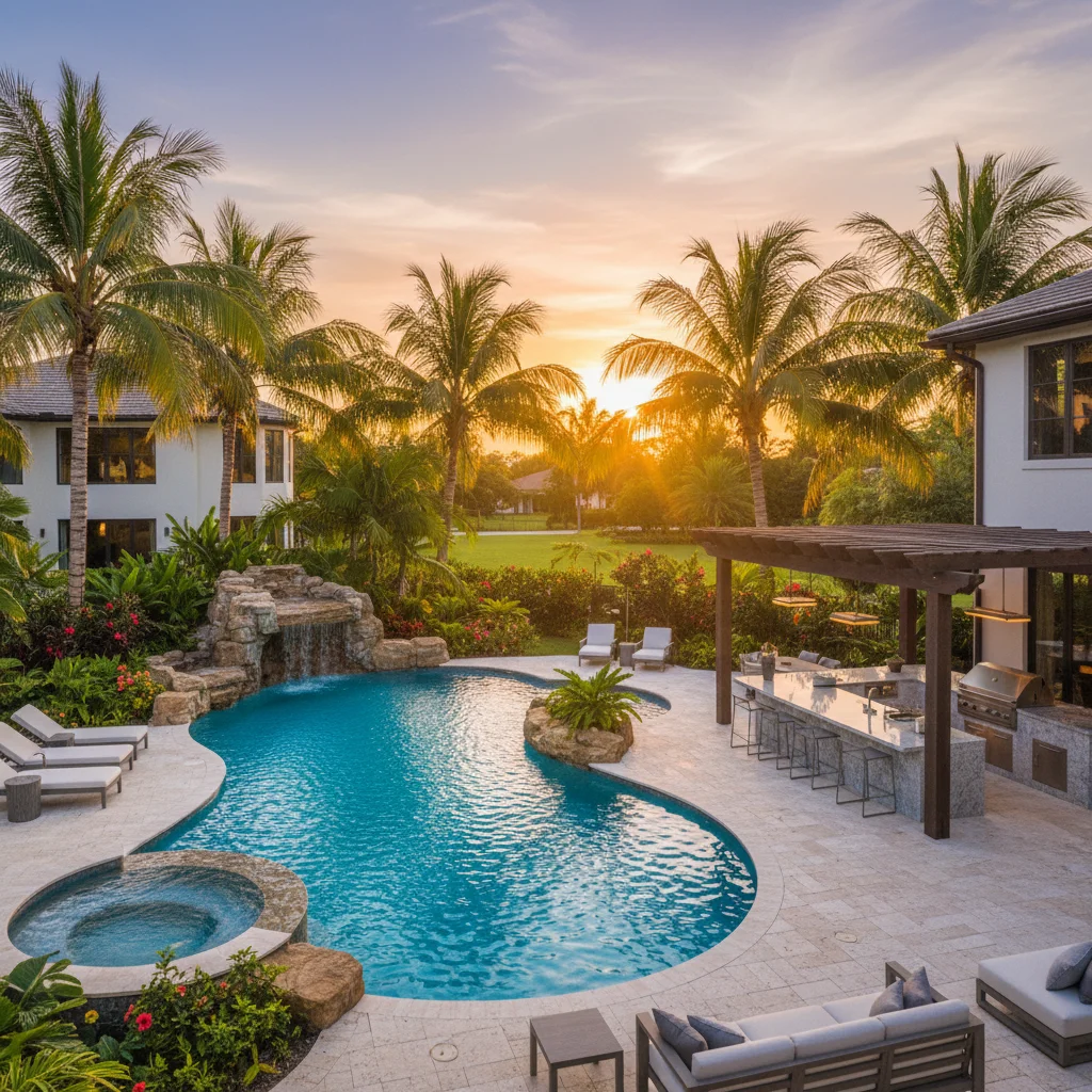 Modern Design project in Port Orange, FL by Luxe Outdoor Construction