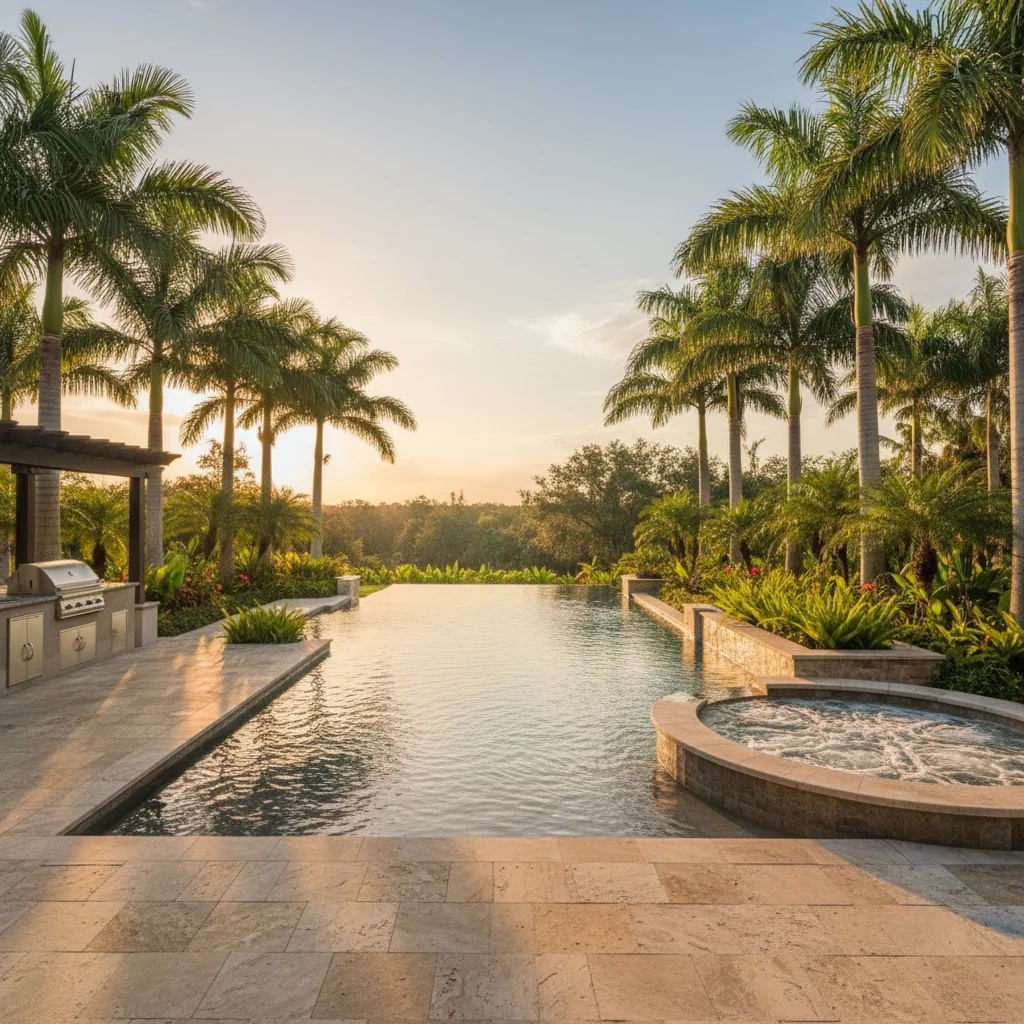 Infinity pool maintenance requirements Florida | Luxe Outdoor Construction