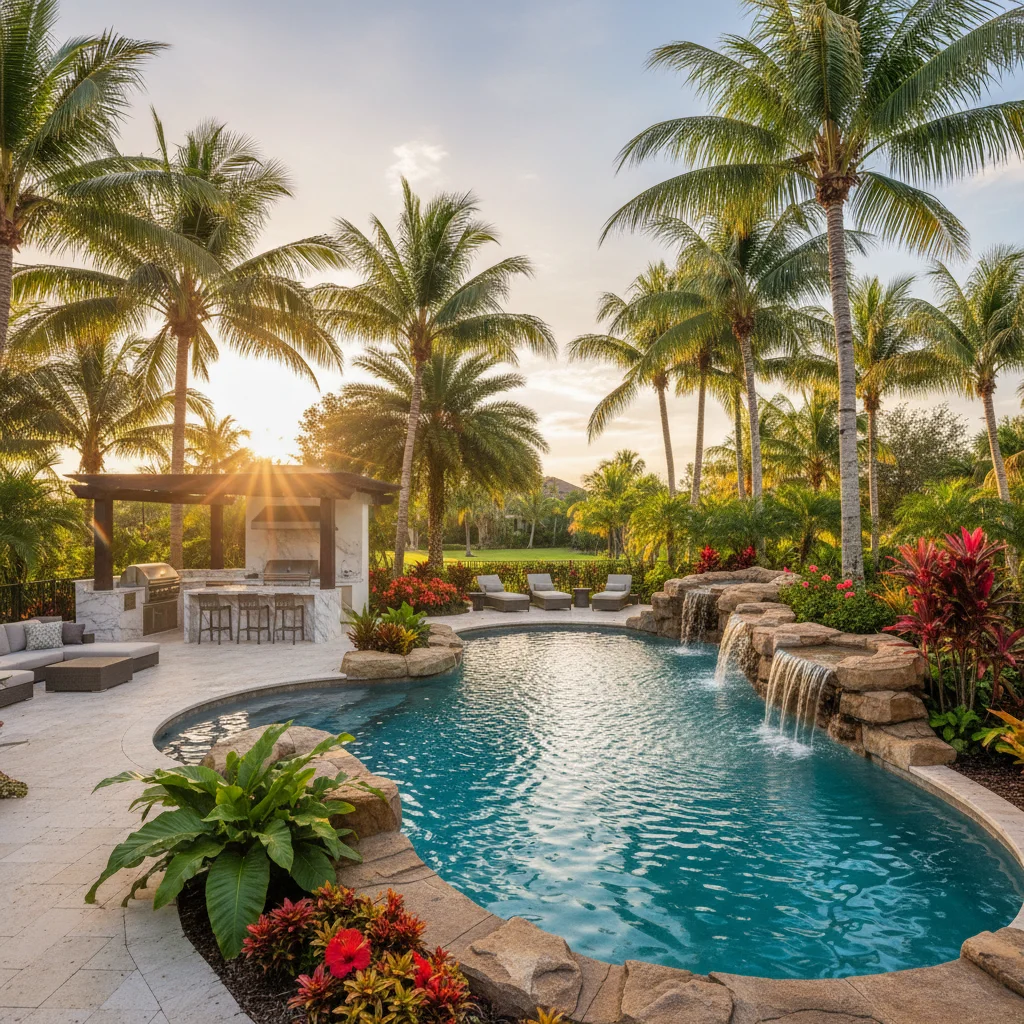 Premium Pool Design project in Celebration, FL by Luxe Outdoor Construction