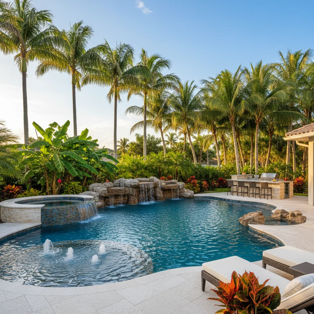 Premium Pool Design project in DeLand, FL by Luxe Outdoor Construction