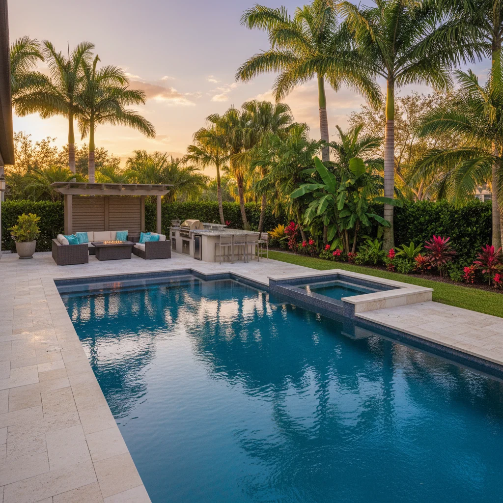 Premium Pool Design project in Deltona, FL by Luxe Outdoor Construction