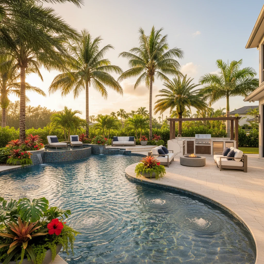 Premium Pool Design project in Port Orange, FL by Luxe Outdoor Construction