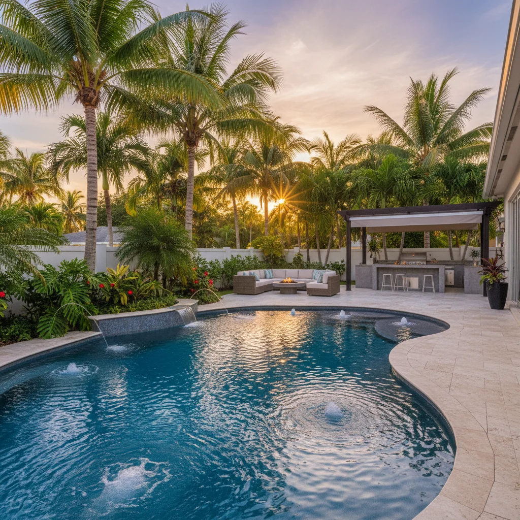 Premium Pool Design project in Windermere, FL by Luxe Outdoor Construction
