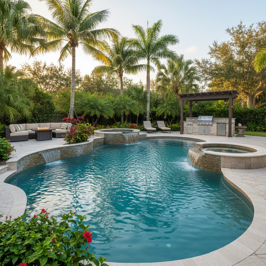 Premium Pool Design project in Winter Haven, FL by Luxe Outdoor Construction