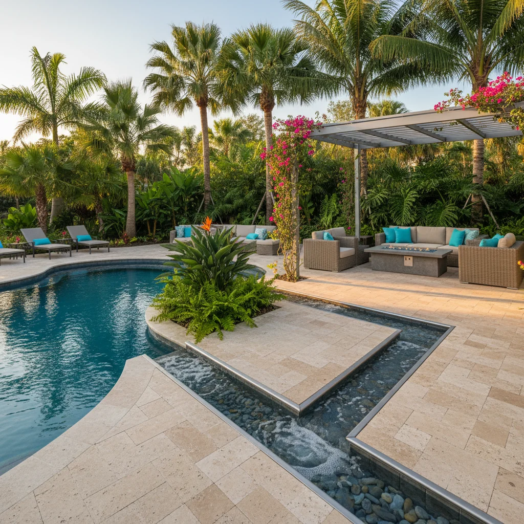 Pool deck drainage solutions for Florida rain | Luxe Outdoor Construction