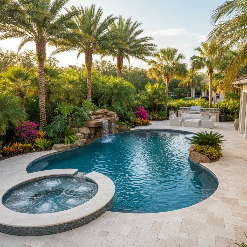 Saltwater Pool with Spa Heating Considerations | Luxe Outdoor Construction