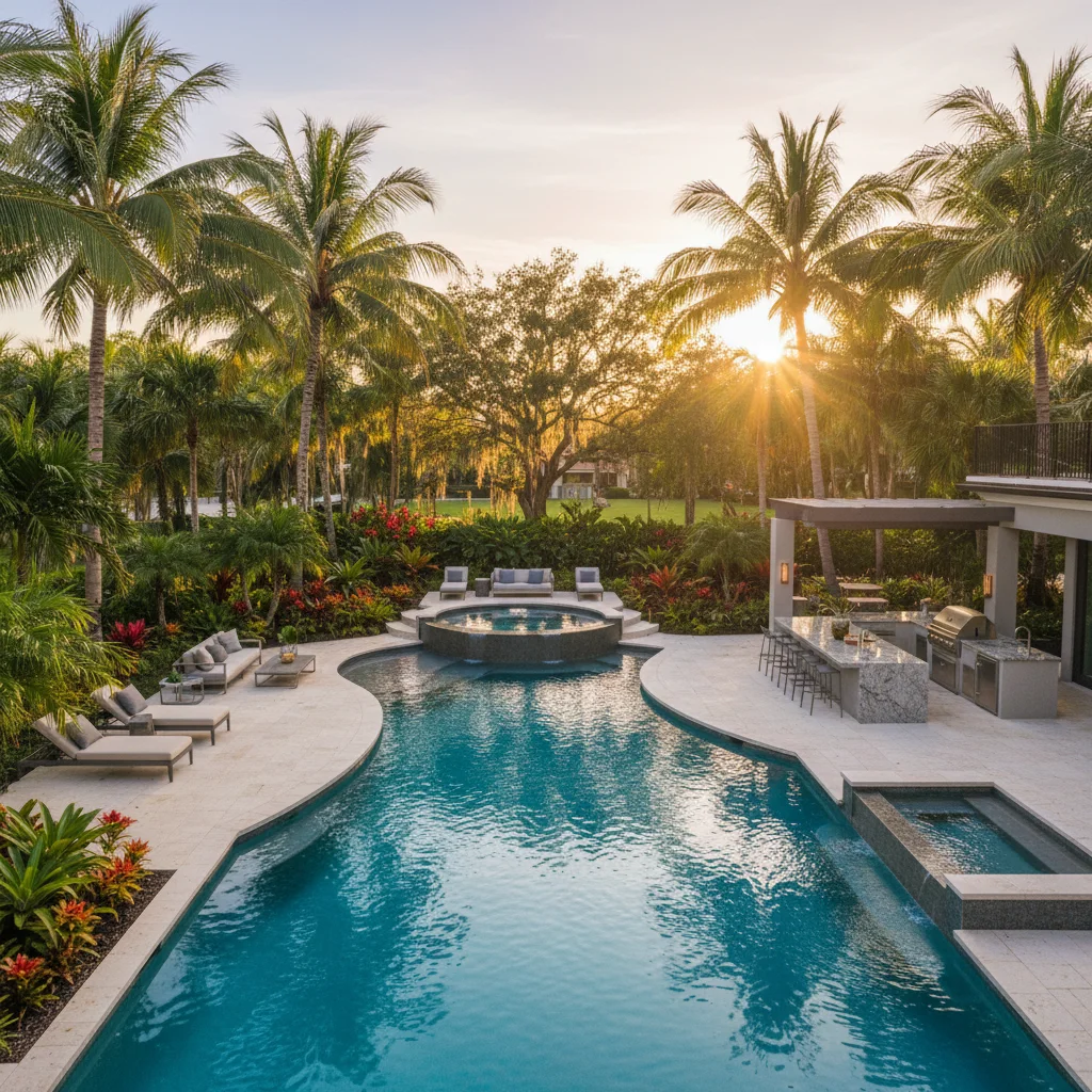 Resort-Style Concept project in Orange City, FL by Luxe Outdoor Construction
