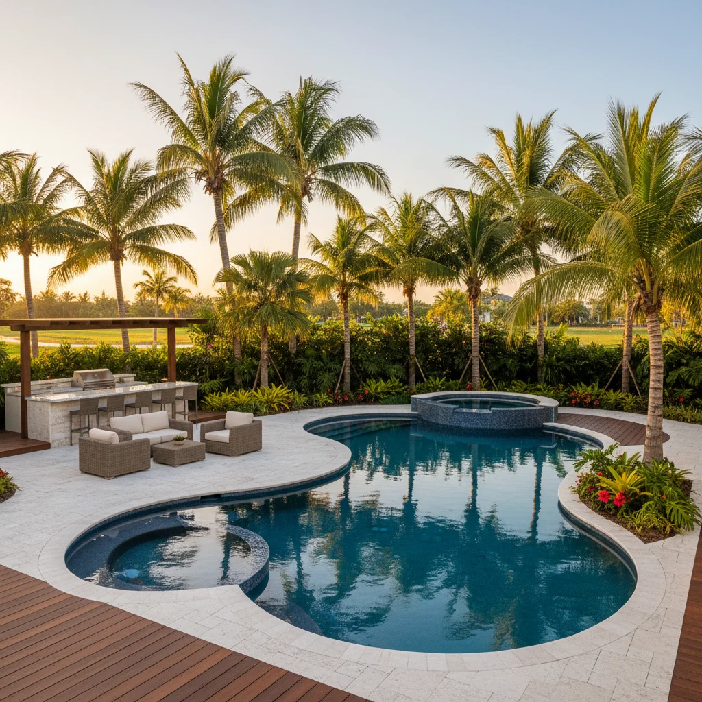 Resort-Style Concept project in Viera, FL by Luxe Outdoor Construction