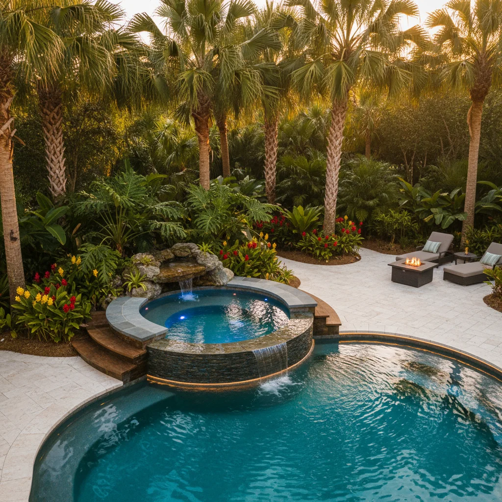 Spa jets and features options for custom spas | Luxe Outdoor Construction