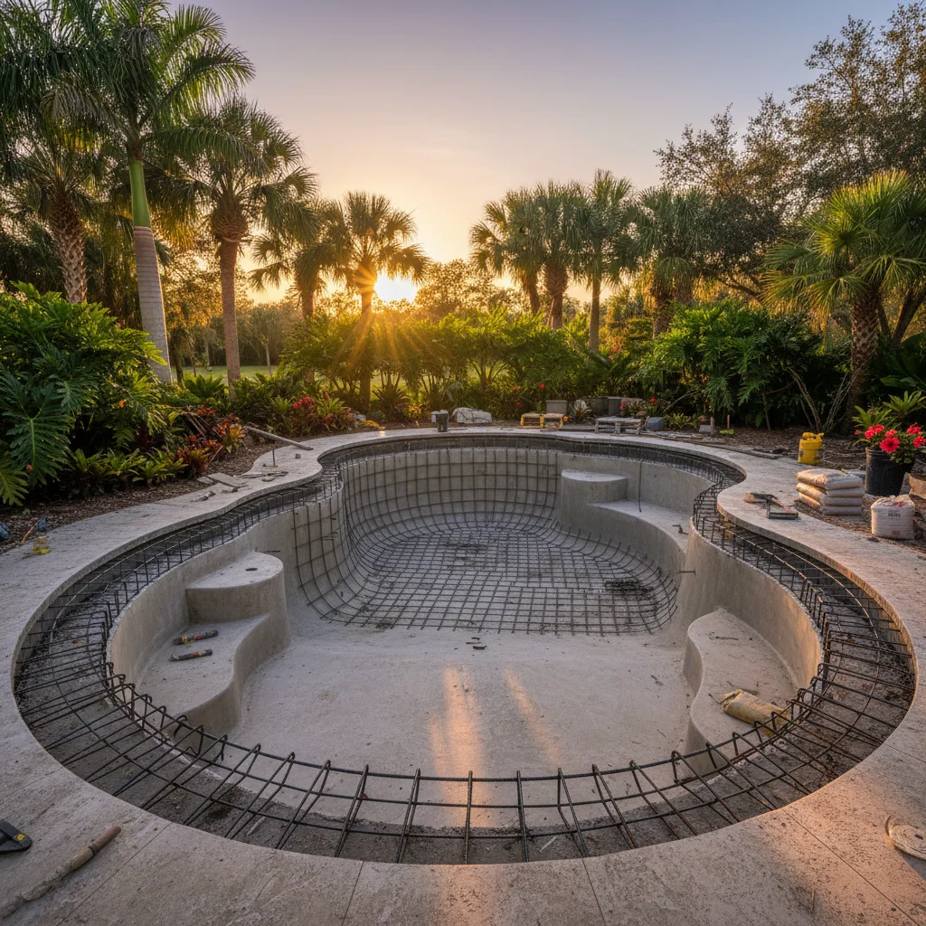 What is a Pool Shell and How Is It Built | Luxe Outdoor Construction