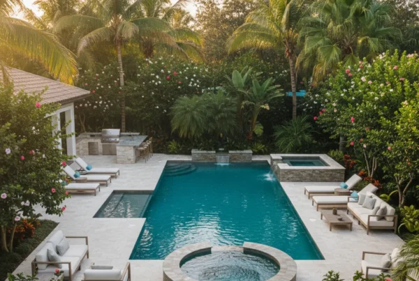 Custom pool and outdoor living area in Orange County Florida