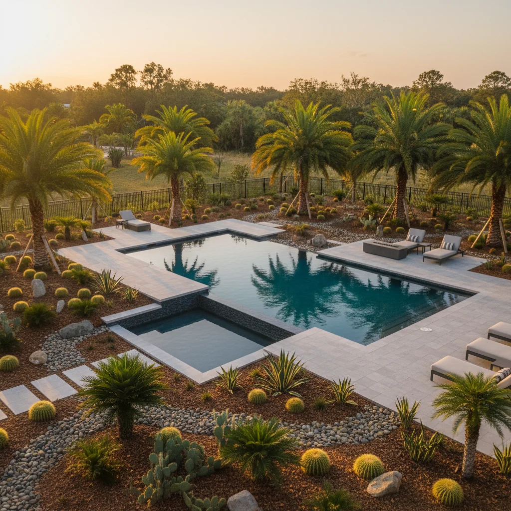 Low Maintenance Pool Landscaping Central Florida | Durable & Beautiful