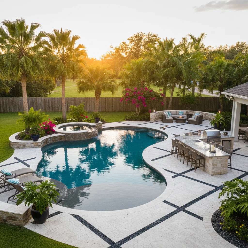Pool and patio service options for Central Florida | Luxe Outdoor Construction